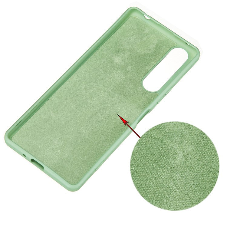 Liquid Silicone Phone Cover Case for Sony Xperia 1 II - Green