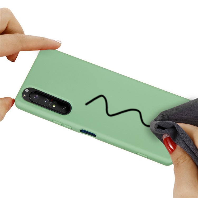 Liquid Silicone Phone Cover Case for Sony Xperia 1 II - Green