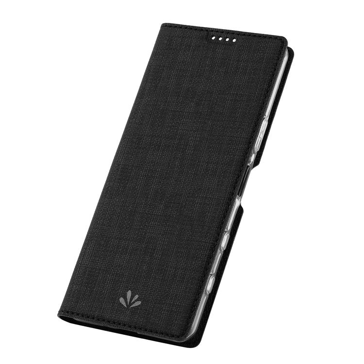 VILI DMX Cross Texture Card Slot Stand Leather Case for Sony Xperia 5 II - Black