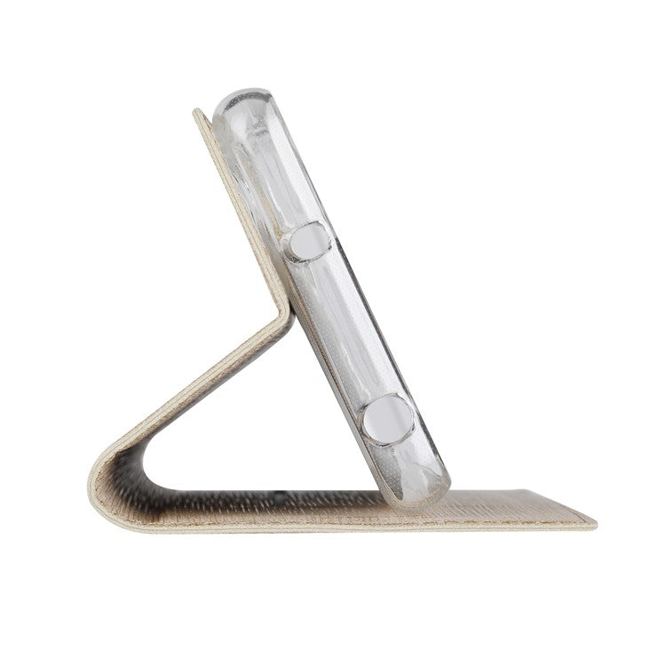 VILI DMX Cross Texture Card Slot Stand Leather Case for Sony Xperia 5 II - Gold