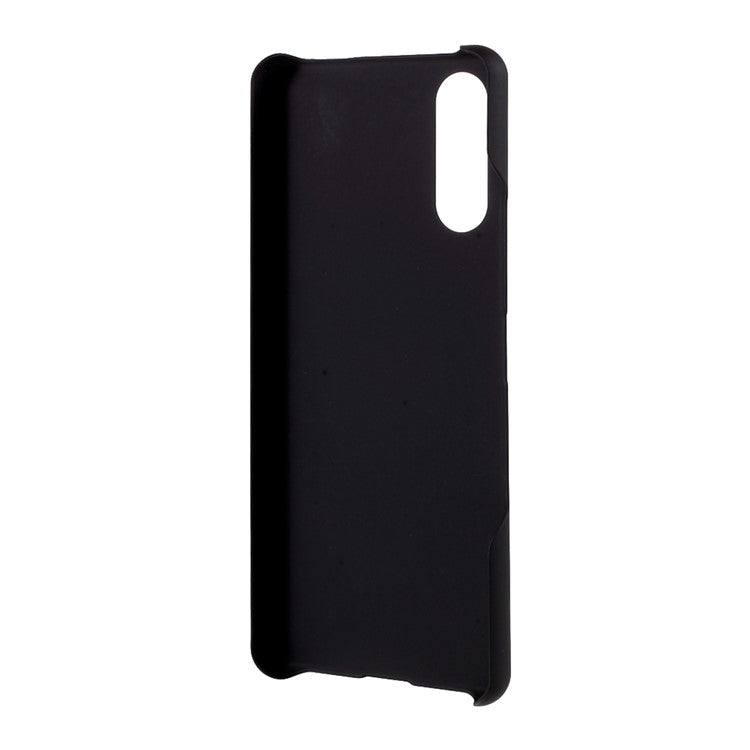 Glossy Rubberized Hard PC Cell Phone Back Case Cover for Sony Xperia 10 III 5G - Black