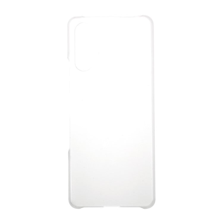 Glossy Rubberized Hard PC Cell Phone Back Case Cover for Sony Xperia 10 III 5G - Transparent