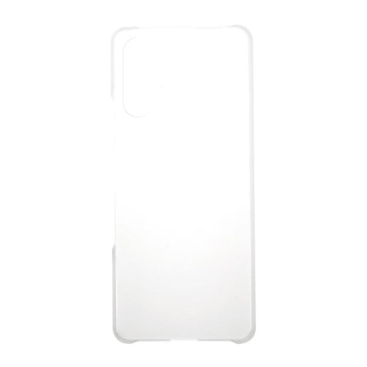 Glossy Rubberized Hard PC Cell Phone Back Case Cover for Sony Xperia 10 III 5G - Transparent