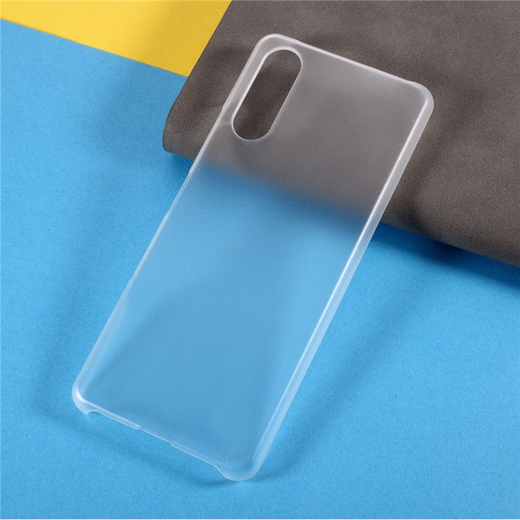 Glossy Rubberized Hard PC Cell Phone Back Case Cover for Sony Xperia 10 III 5G - Transparent