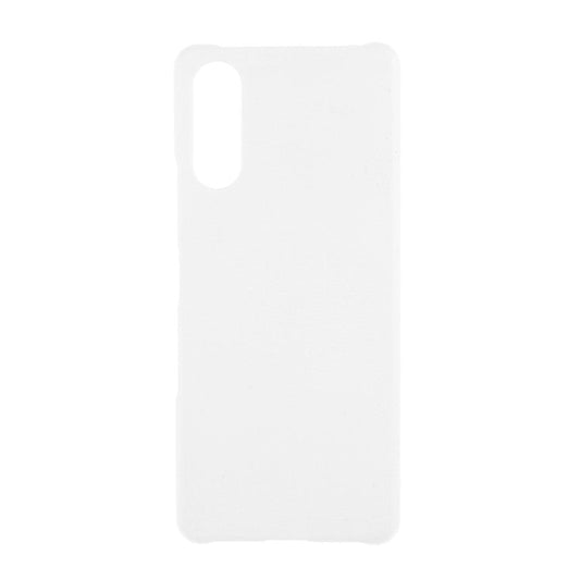 Glossy Rubberized Hard PC Cell Phone Back Case Cover for Sony Xperia 10 III 5G - White