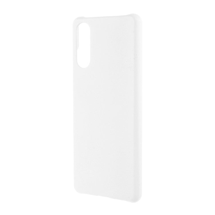 Glossy Rubberized Hard PC Cell Phone Back Case Cover for Sony Xperia 10 III 5G - White
