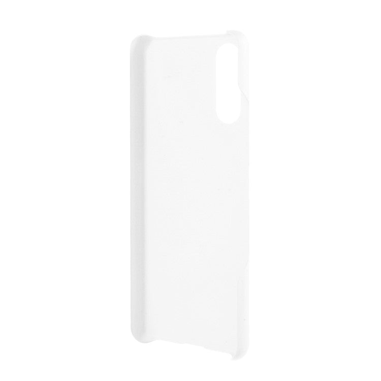 Glossy Rubberized Hard PC Cell Phone Back Case Cover for Sony Xperia 10 III 5G - White