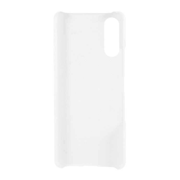 Glossy Rubberized Hard PC Cell Phone Back Case Cover for Sony Xperia 10 III 5G - White