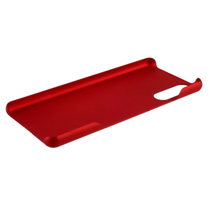 Glossy Rubberized Hard PC Cell Phone Back Case Cover for Sony Xperia 10 III 5G - Red