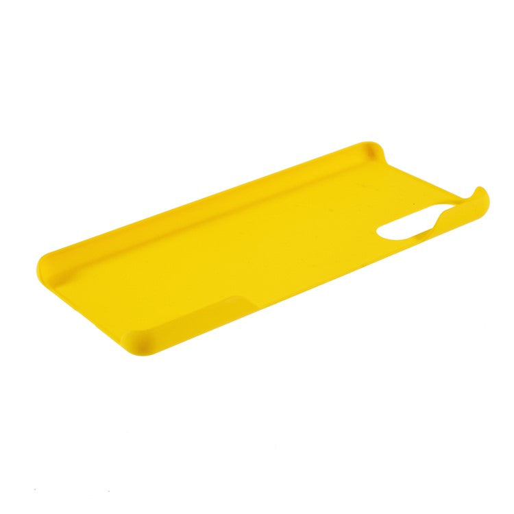 Glossy Rubberized Hard PC Cell Phone Back Case Cover for Sony Xperia 10 III 5G - Yellow