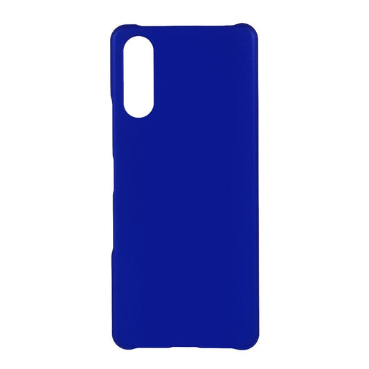 Glossy Rubberized Hard PC Cell Phone Back Case Cover for Sony Xperia 10 III 5G - Blue