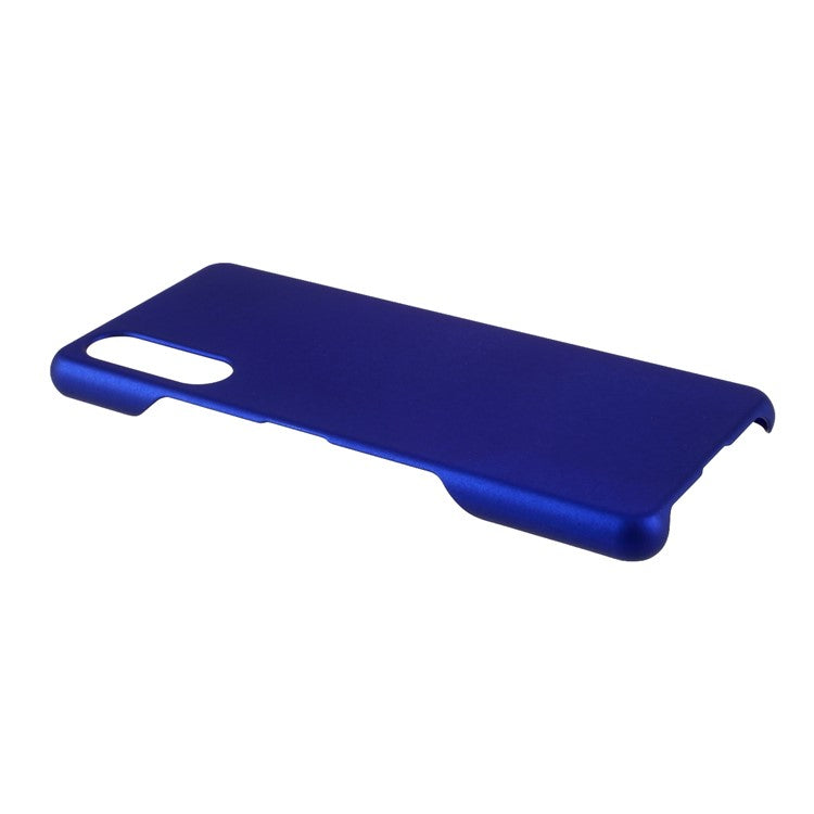 Glossy Rubberized Hard PC Cell Phone Back Case Cover for Sony Xperia 10 III 5G - Blue