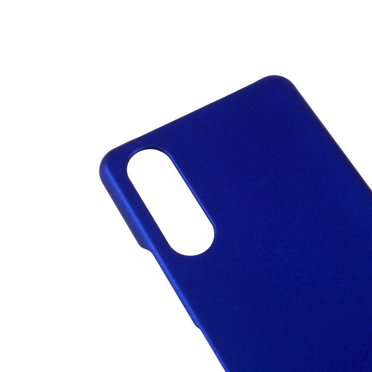 Glossy Rubberized Hard PC Cell Phone Back Case Cover for Sony Xperia 10 III 5G - Blue