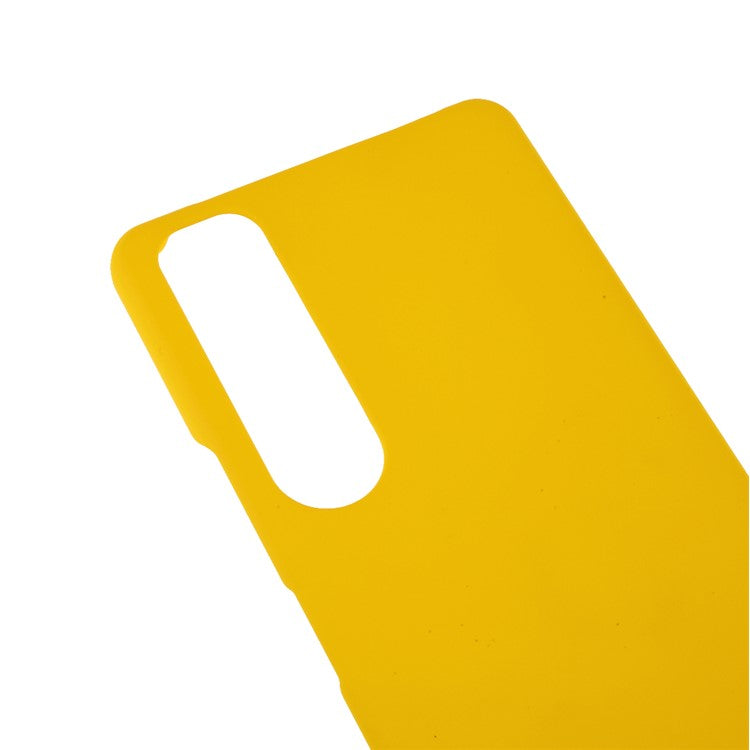 Rubberized Hard PC Cell Phone Case for Sony Xperia 1 III 5G - Yellow