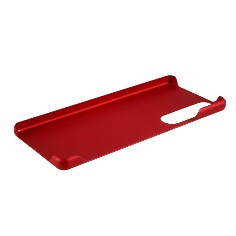 Rubberized Hard PC Cell Phone Case for Sony Xperia 1 III 5G - Red