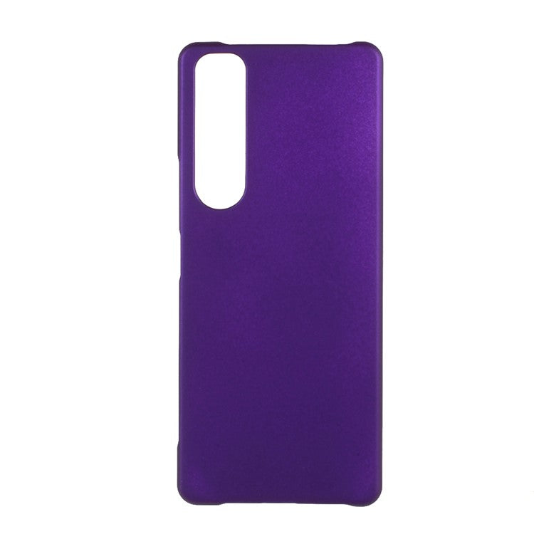 Rubberized Hard PC Cell Phone Case for Sony Xperia 1 III 5G - Purple