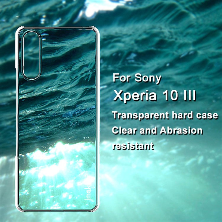 IMAK Clear Wear-resistant Hard Cell Phone Case for Sony Xperia 10 III 5G