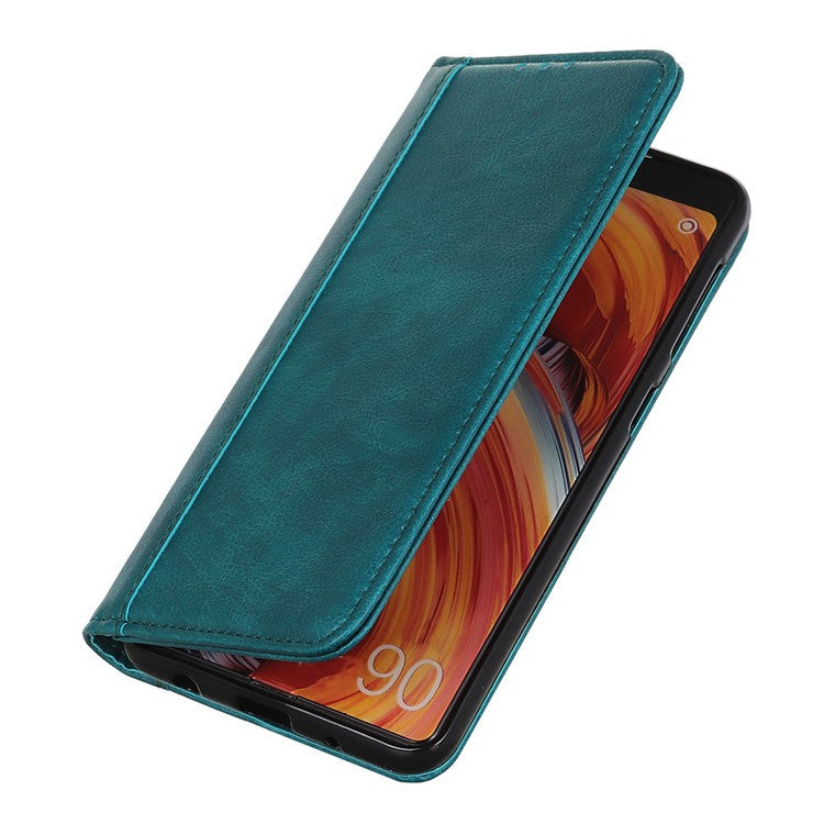 Auto-absorbed Litchi Texture Split Leather Wallet Shell Case Cover for Sony Xperia 10 III 5G - Green