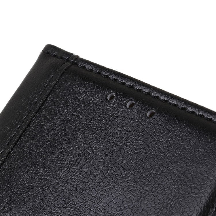 Textured PU Leather Wallet Case for Sony Xperia 10 III 5G - Black