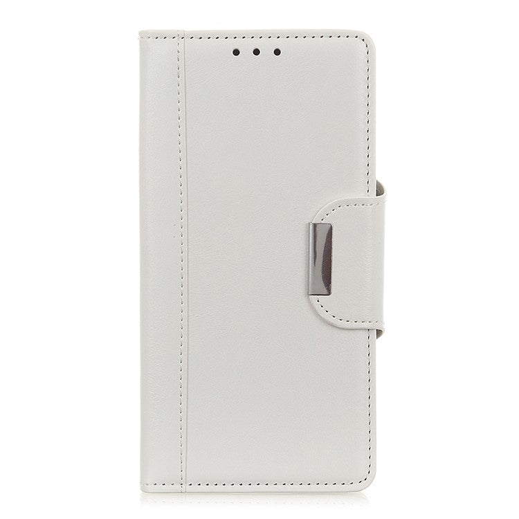 Textured PU Leather Wallet Case for Sony Xperia 10 III 5G - White