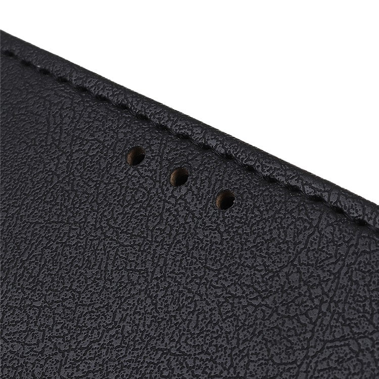 Wallet Stand Protective Leather Mobile Phone Case for Sony Xperia 1 III 5G - Black