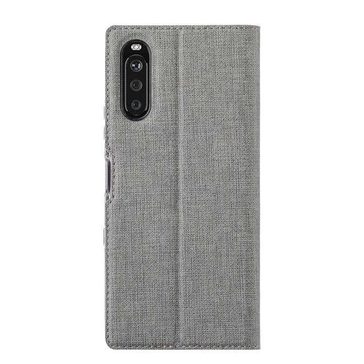 VILI DMX Series Full Coverage Protection Leather Stand Case with Card Holder for Sony Xperia 10 III 5G - Grey