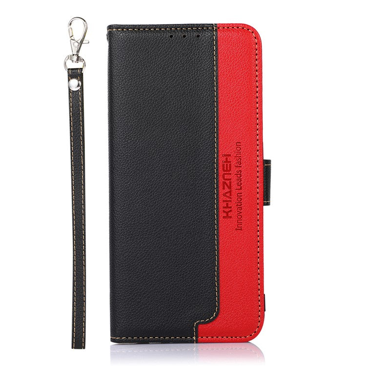 KHAZNEH Litchi Skin RFID Blocking Anti-theft Swiping Function Leather Phone Shell Case for Sony Xperia 10 III 5G / Xperia 10 III Lite - Black