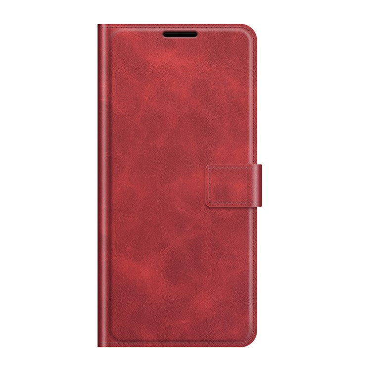 Magnetic Clasp Leather Wallet Standing Protective Case Cover for Sony Xperia 10 III 5G - Red