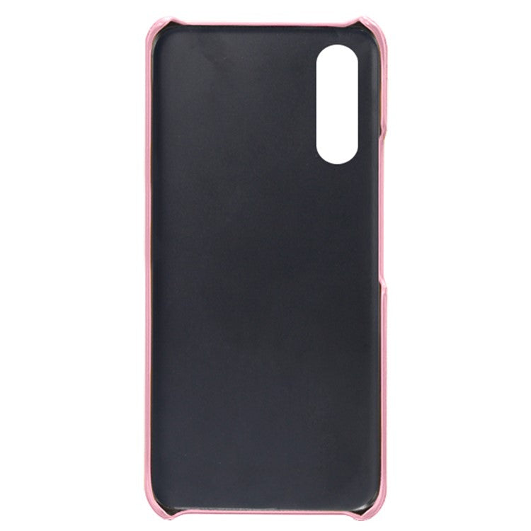 KSQ Double Card Slots PU Leather Coated PC Shell for Sony Xperia 10 III 5G - Rose Gold