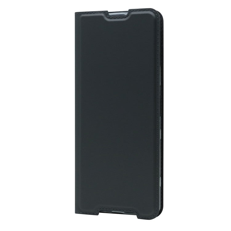 Auto-absorbed Stand Leather Mobile Phone Case Shell Cover with Card Holder for Sony Xperia 1 III 5G - Black