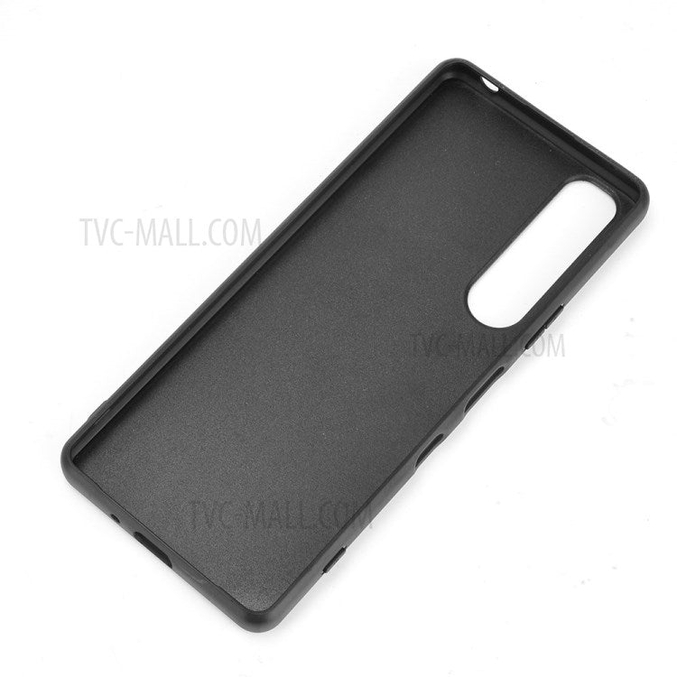 For Sony Sony Xperia 1 III 5G PU Leather Coated PC Mobile Case Litchi Texture Back Phone Cover - Red