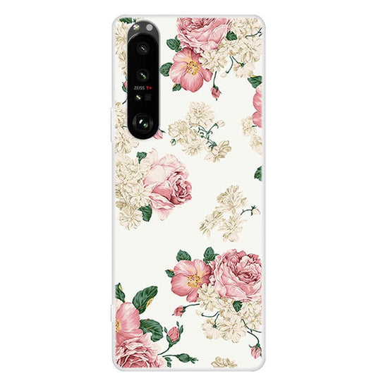 Full Protection Flexible TPU Phone Cover Case with Pattern Printing for Sony Xperia 1 III 5G - Exquisite Flower