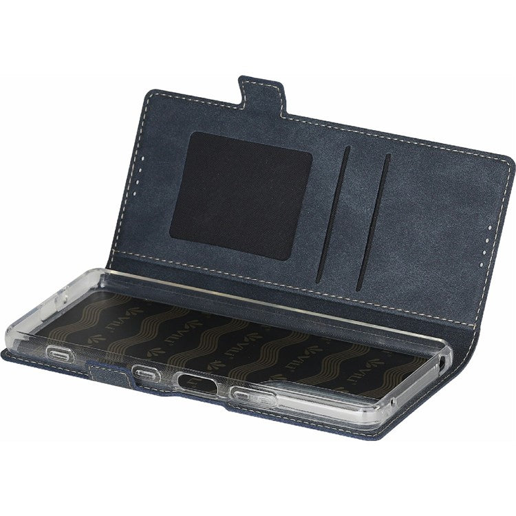 VILI KR2 Series Leather Cell Phone Case Cover Shell with Card Holder for Sony Xperia 1 III 5G - Grey