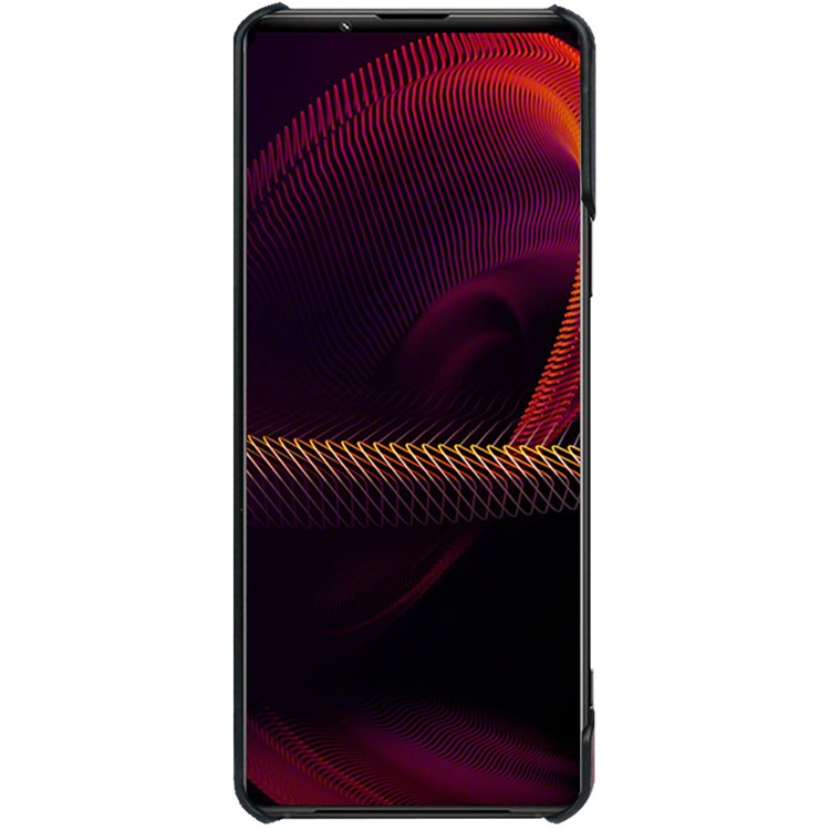IMAK Ruiyi Series Bi-Color PU Leather + PC Phone Case Cover with Screen Protector for Sony Xperia 1 III 5G - Black / Brown