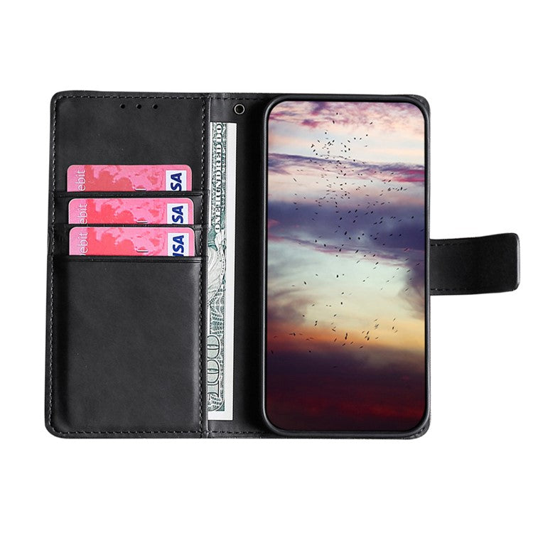 Crocodile Texture Practical Stand Wallet Leather Case Shell Phone Cover for Sony Xperia 1 III 5G - Black