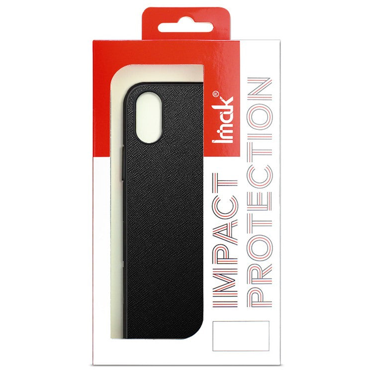 IMAK LX-5 Series PU Leather Coating Hard PC + Soft TPU Fall Protection Hybrid Cover Phone Case with Screen Protector for Sony Xperia 1 III 5G - Cross Texture