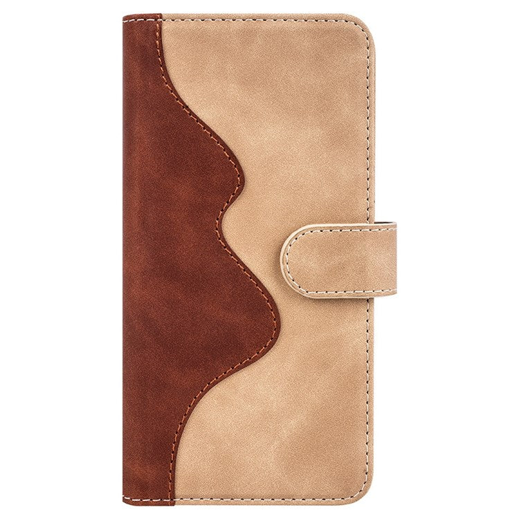 For Sony Xperia 5 II Color Splicing Flip Wallet Phone Case PU Leather Inner TPU Full Body Shockproof Magnetic Closure Stand Cover - Yellow