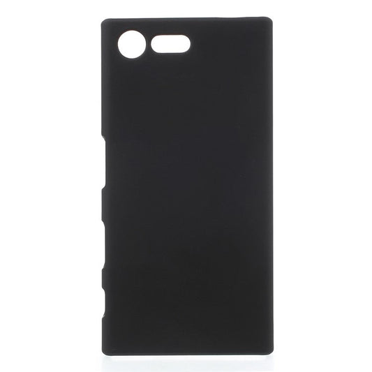 Rubberized Hard Plastic Case for Sony Xperia X Compact - Black