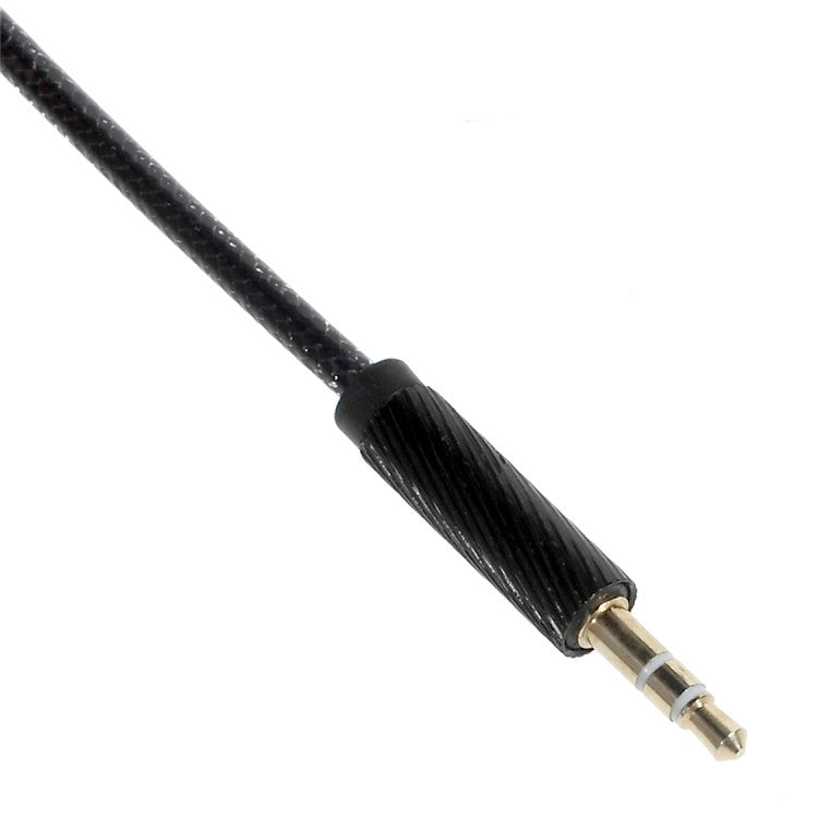 Gold Color Plated 3.5mm Male to Male Stereo Audio Cable - Black