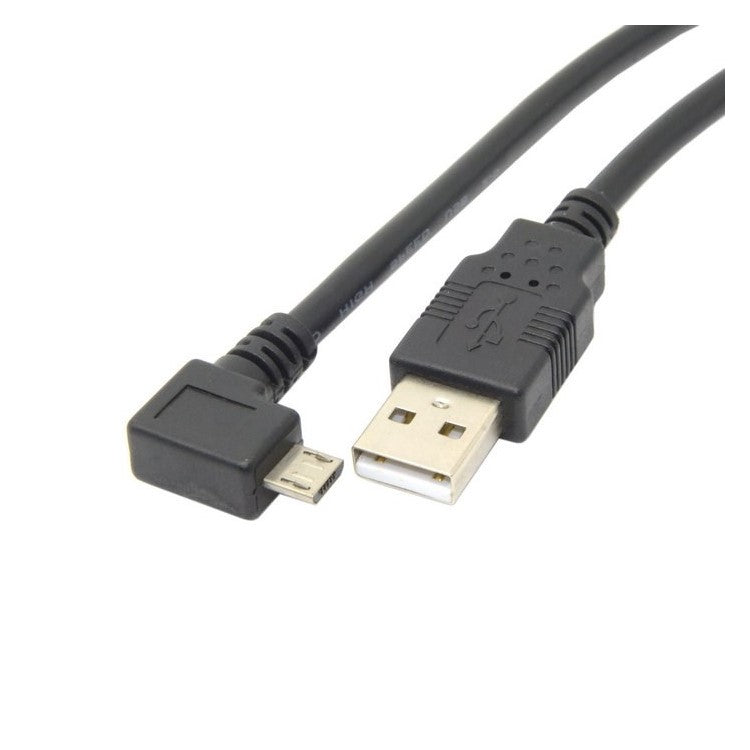 1.5m Left Angled Micro USB 5pin Male to USB Port Sync Charging Cable for Samsung Sony Huawei