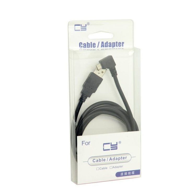 1.5m Left Angled Micro USB 5pin Male to USB Port Sync Charging Cable for Samsung Sony Huawei