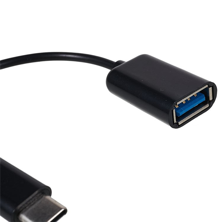 USB 3.1 Type-C Male to USB 2.0 A Female OTG Cable - Black
