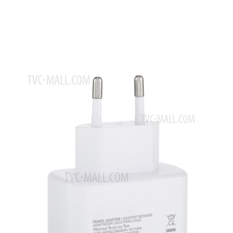 EP-TA845 OEM 45W Type-C Super Fast Wall Charger Adapter for Samsung Galaxy Note 10 Plus/Note 10 Plus 5G/A91 - White/EU Plug