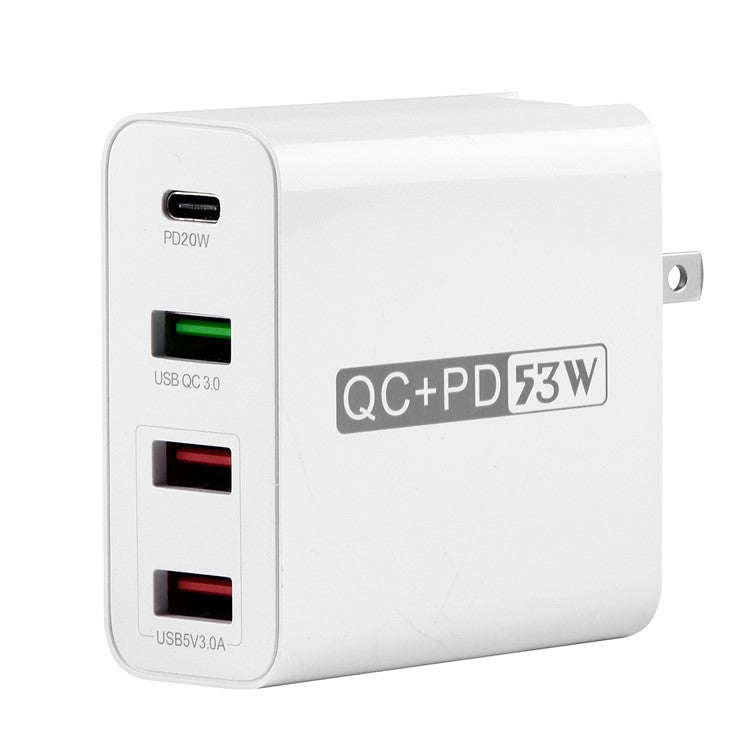WLX-A6 PD20W+QC3.0 Multi-Port USB with PD Type-C Fast Charging Mobile Phone Power Adapter - US Plug