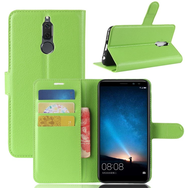 For Huawei nova 2i / Maimang 6 / Mate 10 Lite Litchi Skin Magnetic Leather Wallet Stand Case - Green