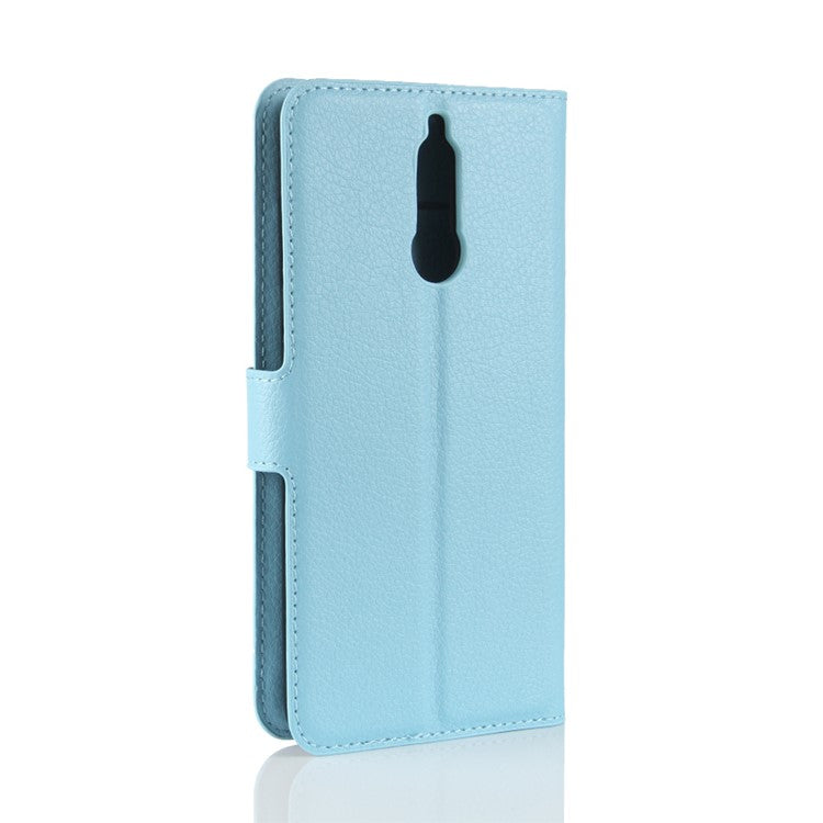 Litchi Skin Wallet Leather Cell Phone Case for Huawei Mate 10 Lite / nova 2i / Maimang 6 - Baby Blue