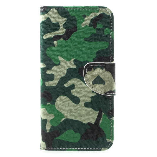 Pattern Printing Leather Wallet Cover for Huawei Mate 10 Lite / nova 2i / Maimang 6 / Honor 9i (India) - Camouflage Pattern