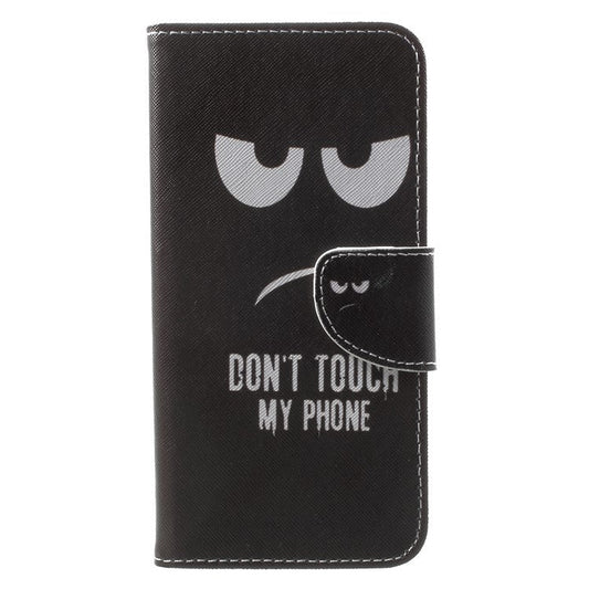 Pattern Printing Leather Wallet Shell Case for Huawei Mate 10 Lite / nova 2i / Maimang 6 / Honor 9i (India) - Do not Touch My Phone