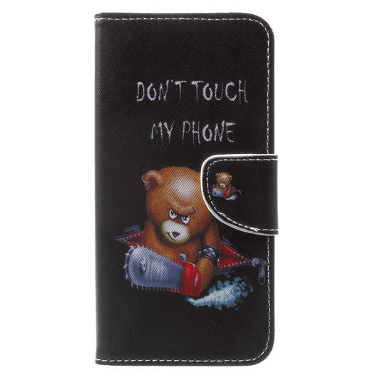 Pattern Printing Leather Wallet Cover Case for Huawei Mate 10 Lite / nova 2i / Maimang 6 / Honor 9i (India) - Brown Bear