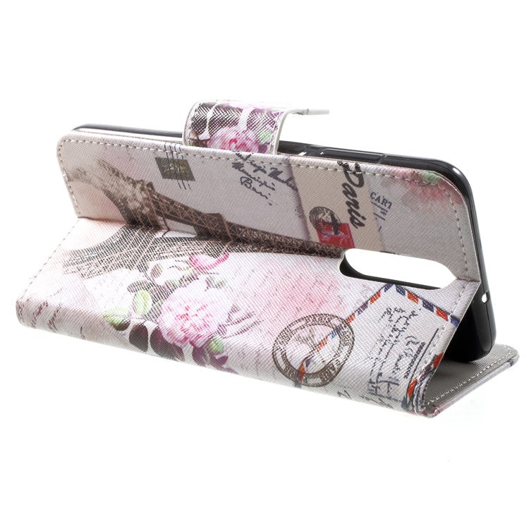 Pattern Printing Leather Card Holder Case for Huawei Mate 10 Lite / nova 2i / Maimang 6 / Honor 9i (India) - Eiffel Tower